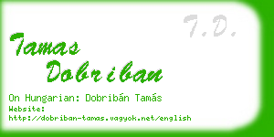 tamas dobriban business card
