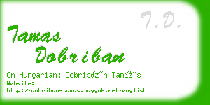 tamas dobriban business card